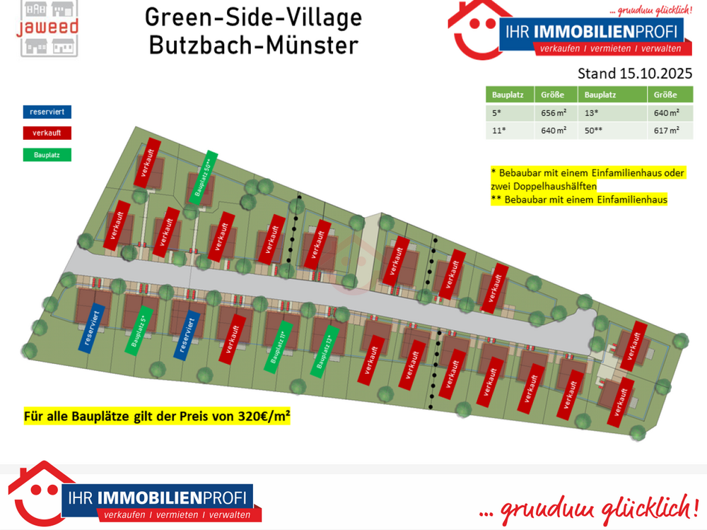 Thumbnail-Grundstück zu verkaufen in Butzbach 197.440,00 € 617 m²