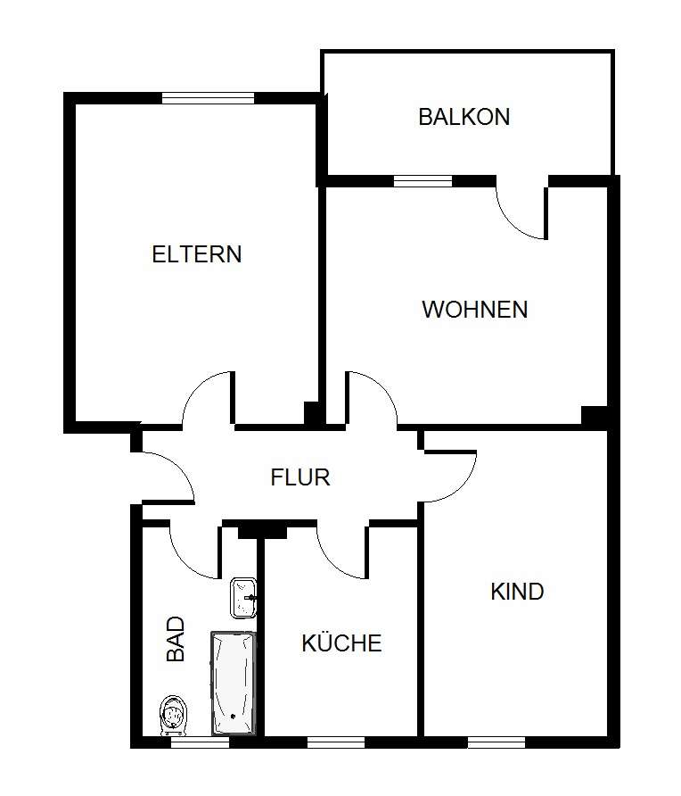Thumbnail-Wohnung zum Mieten in Gelsenkirchen 429,00 € 56.75 m²