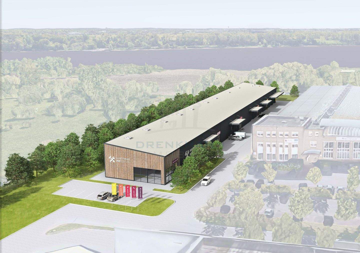 Thumbnail-Gewerbegrundstück für Warmhallenneubau mit ca. 2.500 m² Nutzfläche, Stellplätzen und Baugenehmigung
