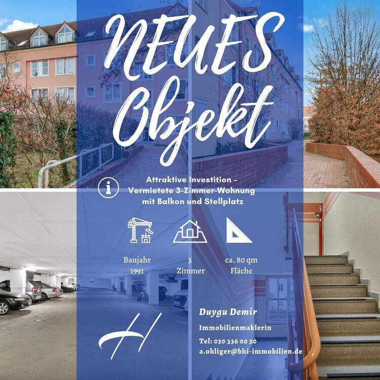 Thumbnail-Attraktive Investition - Vermietete 3-Zimmer-Wohnung mit Balkon und Stellplatz