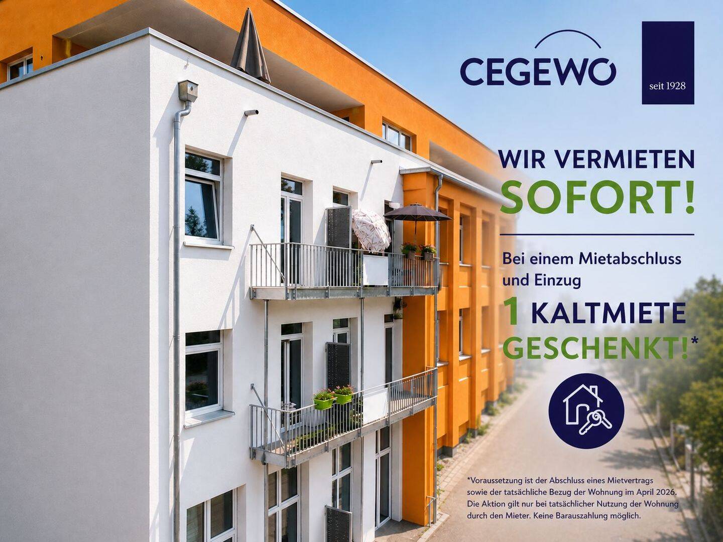 Thumbnail-Moderne 3 - Raum Wohnung mit Balkon, Aufzug, Stellplatz