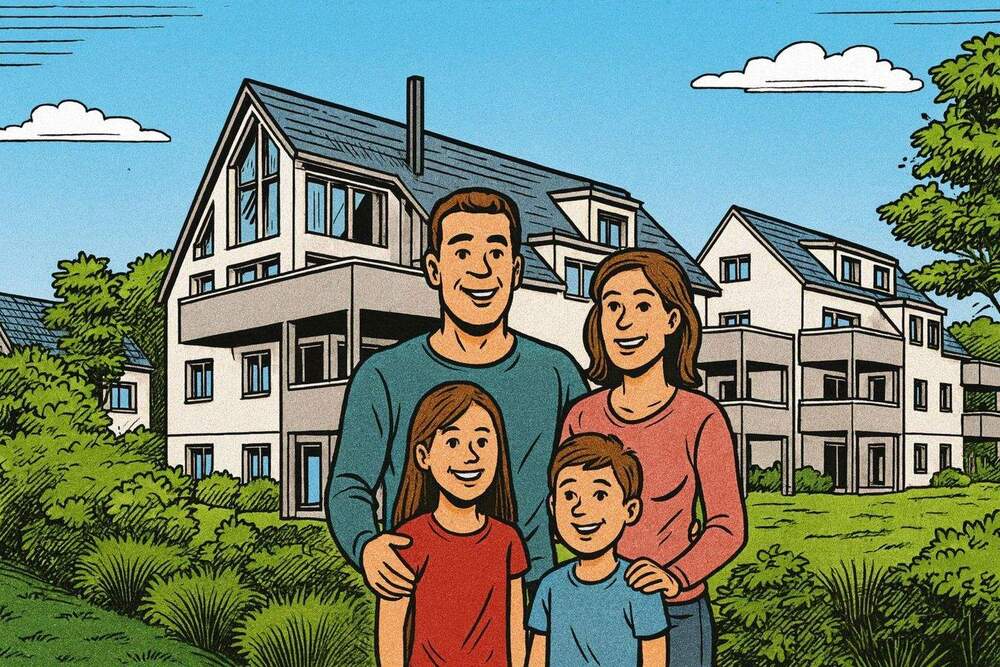 Thumbnail-Ein Familien Unikat auf zwei Ebenen - mit Blick auf die Paar und Sonne im Herzen