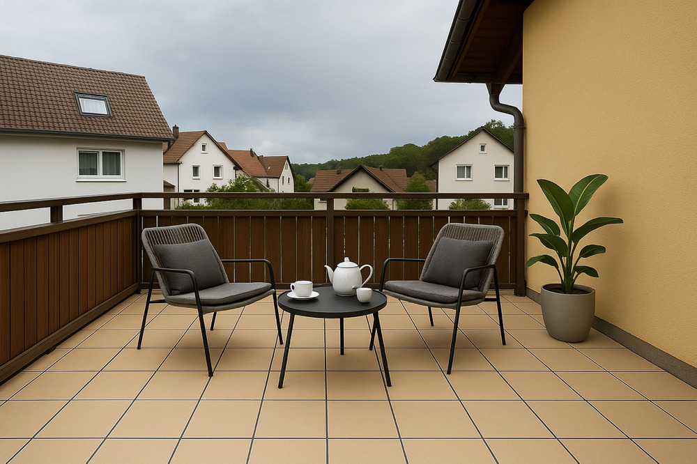 Thumbnail-Sehr helle 2-Zimmerwohnung mit sonnigem Balkon in herrlicher Aussichtslage