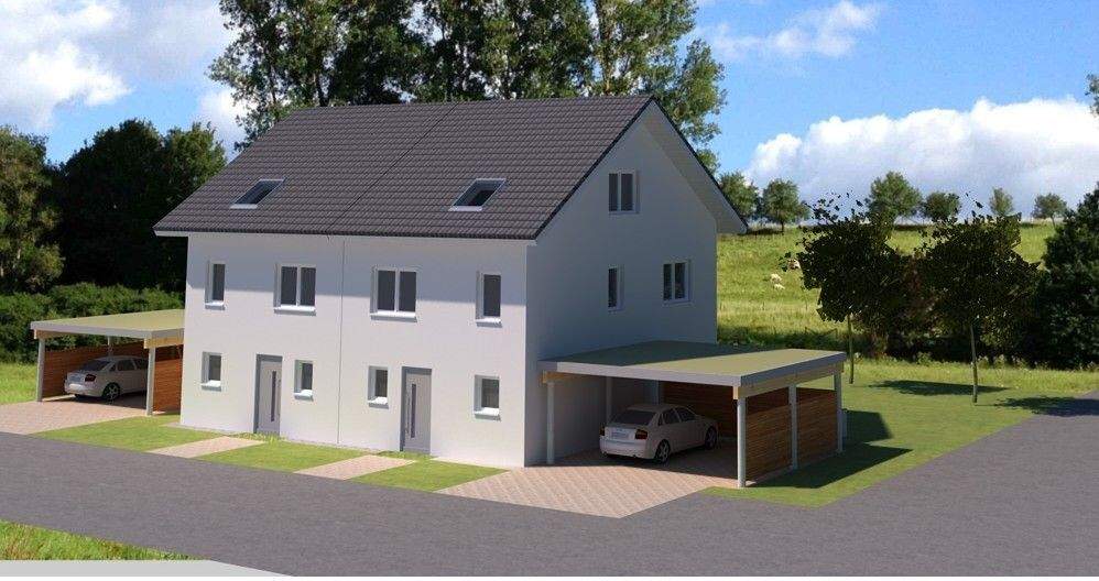 Thumbnail-Doppelhaushälfte mit Doppelcarport im Neubaugebiet 