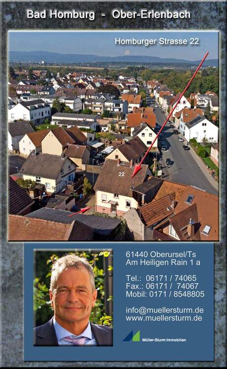Thumbnail-Bad Homburg- Ober-Erlenbach: Ehemaliges Bauernhaus mit großer Scheune. Mitten im Ortskern.