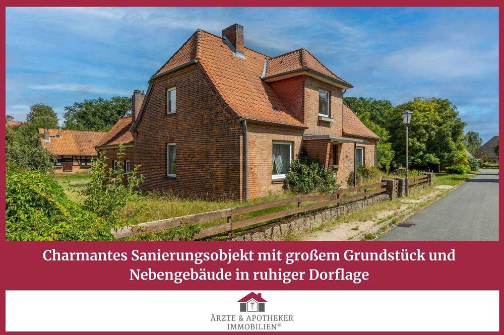 Thumbnail-Reserviert: Charmantes Sanierungsobjekt mit großem Grundstück und Nebengebäude in ruhiger Dorflage!