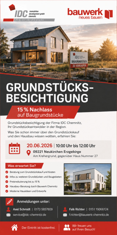 Thumbnail-ACHTUNG! GRUNDSTÜCKSBESICHTIGUNG IN NEUKIRCHEN am 20.Juni, 10:00 bis 12:00 Uhr