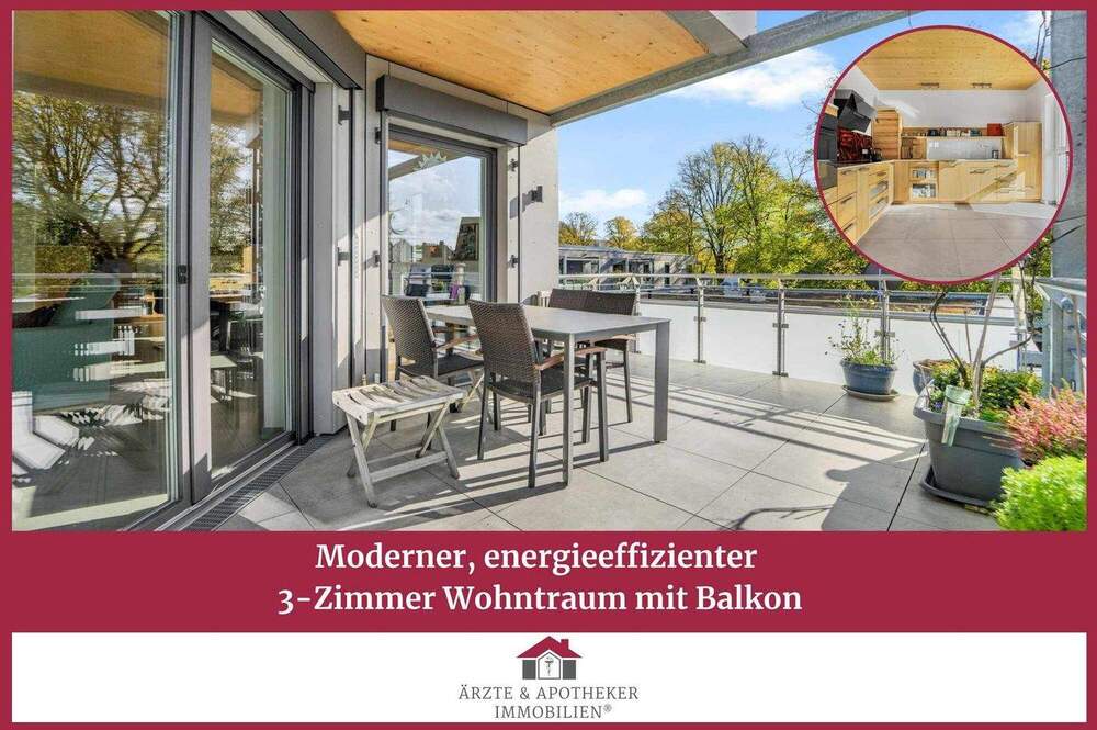 Thumbnail-Moderner, energieeffizienter 3 Zimmer Wohntraum mit Balkon