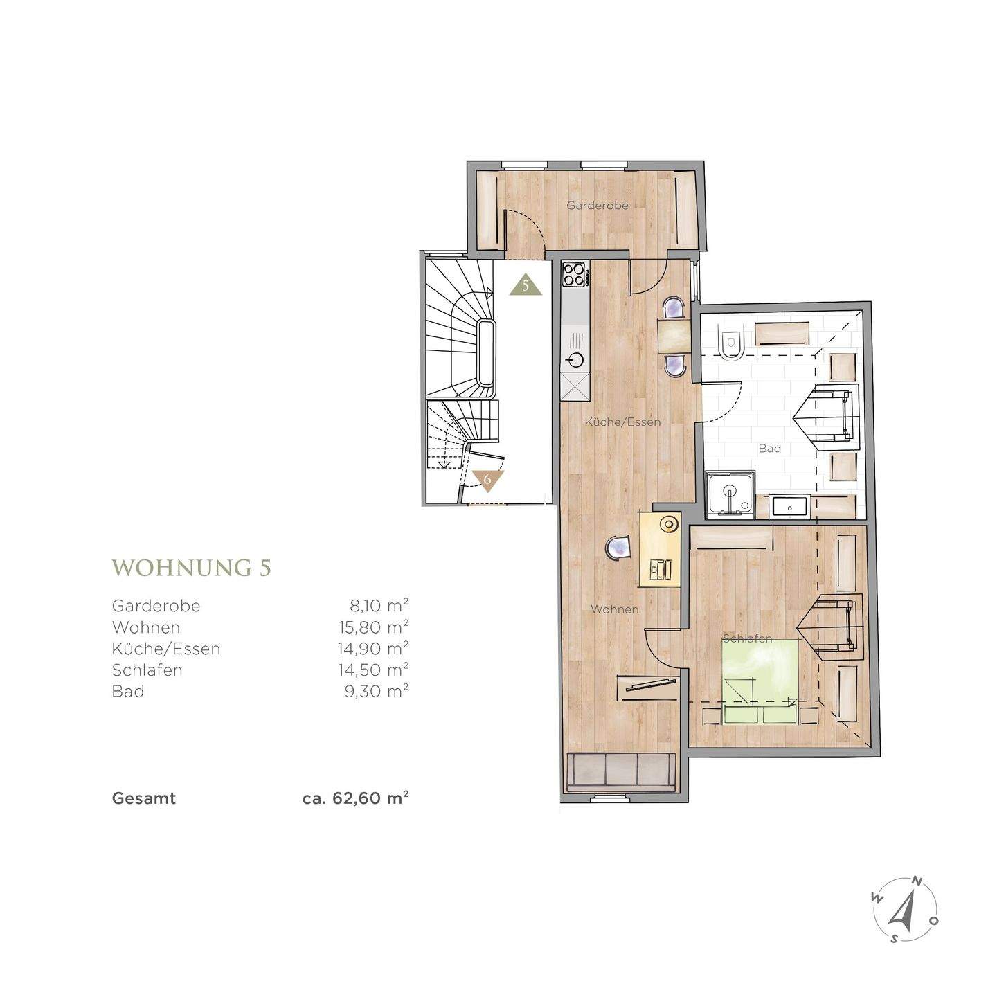 Thumbnail-Neu sanierte Eigentumswohnung im historischen Wohnen mit Denkmalschutzabschreibung