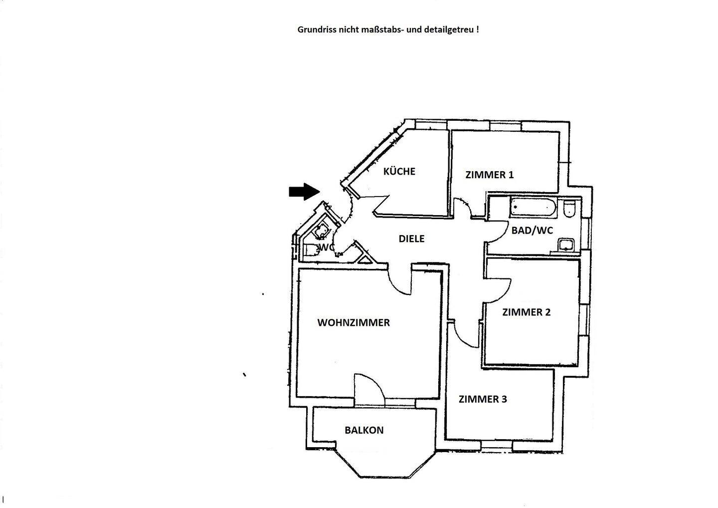 Thumbnail-Schöne 4-Zimmer-Wohnung mit großem Balkon in schöner und ruhiger Wohnlage von Rudolstadt
