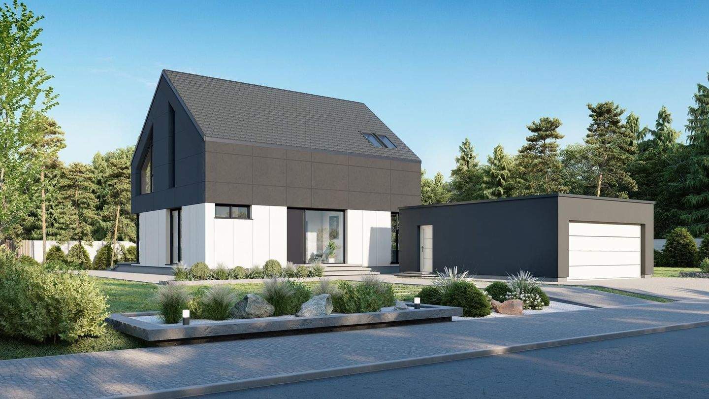 Thumbnail-Modernes Neubau-EFH mit Gästehaus und großem Grundstück in Leipzig-Seehausen