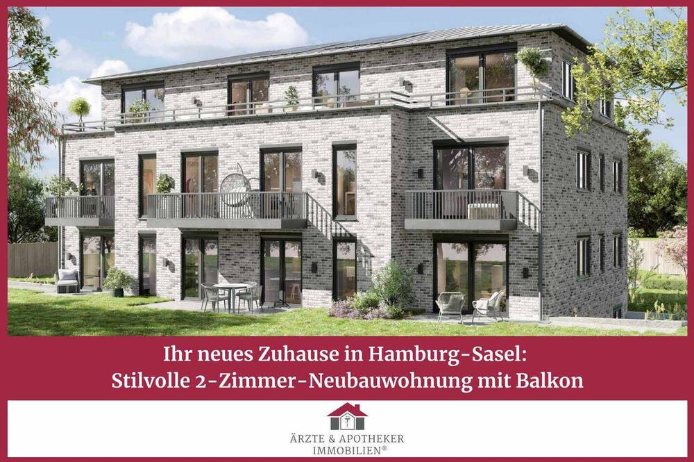 Thumbnail-Ihr neues Zuhause in Hamburg-Sasel: Stilvolle 2-Zimmer-Neubauwohnung mit Balkon