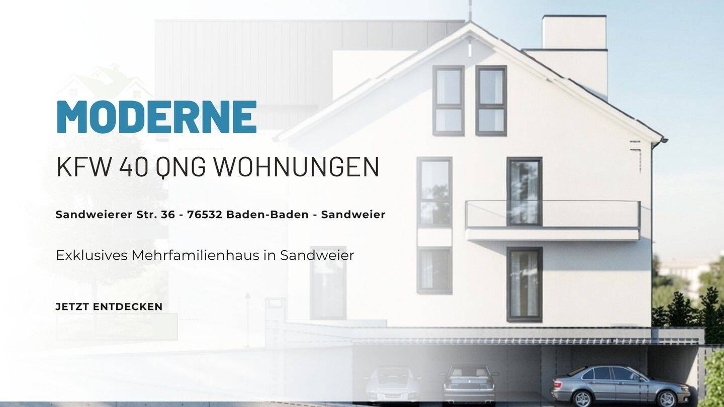 Thumbnail-Barrierefreie 3-Zimmer KFW 40 QNG Neubauwohnung in Baden-Baden - Sandweier