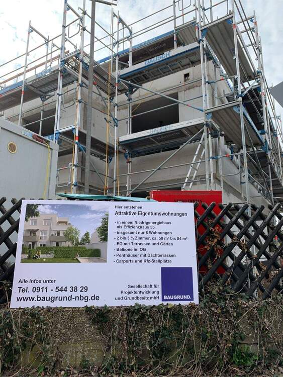 Thumbnail-Neubau! 3-Zi.-Whg. im 1.OG mit West-Balkon und Top-Ausstattung in FÜ-Poppenreuth, jetzt Rohbau besichtigen – Bezug noch in diesem Jahr!