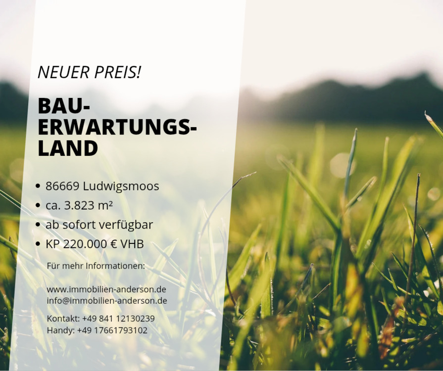 Thumbnail-Gelegenheit: Bauerwartungsland in ländlicher Lage