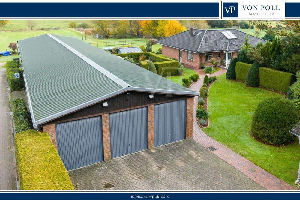 Thumbnail-Einzigartige Kombination: Hochwertiger Bungalow mit großzügiger 400 m² Halle!