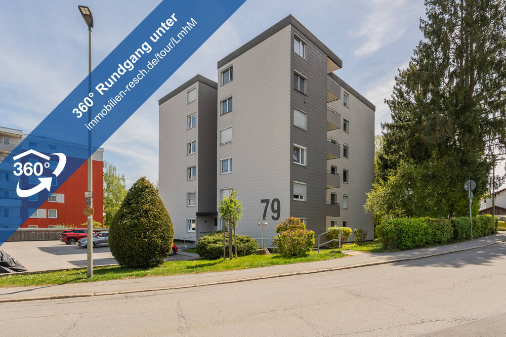 Thumbnail-Praktisch geschnittene 2-Zimmer-Wohnung mit separater Küche und Balkon in Passau Rittsteig