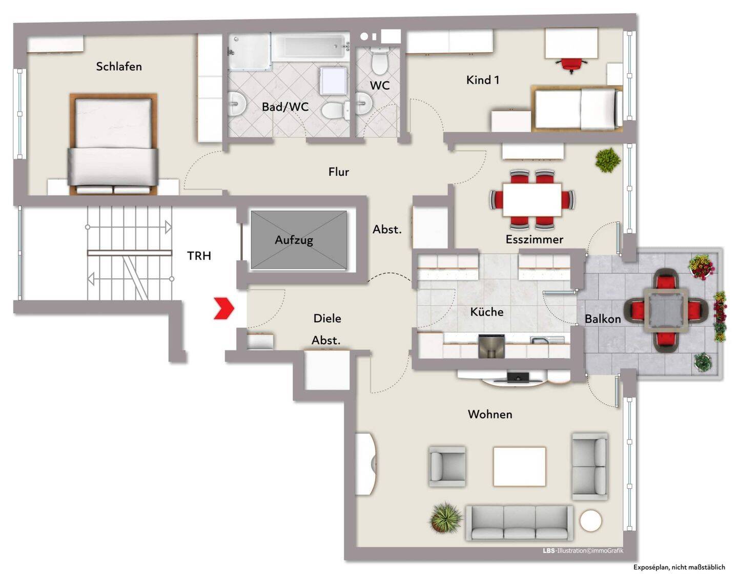 Thumbnail-Familienfreundliche 4-Zimmer-ETW im Herzen der Stadt