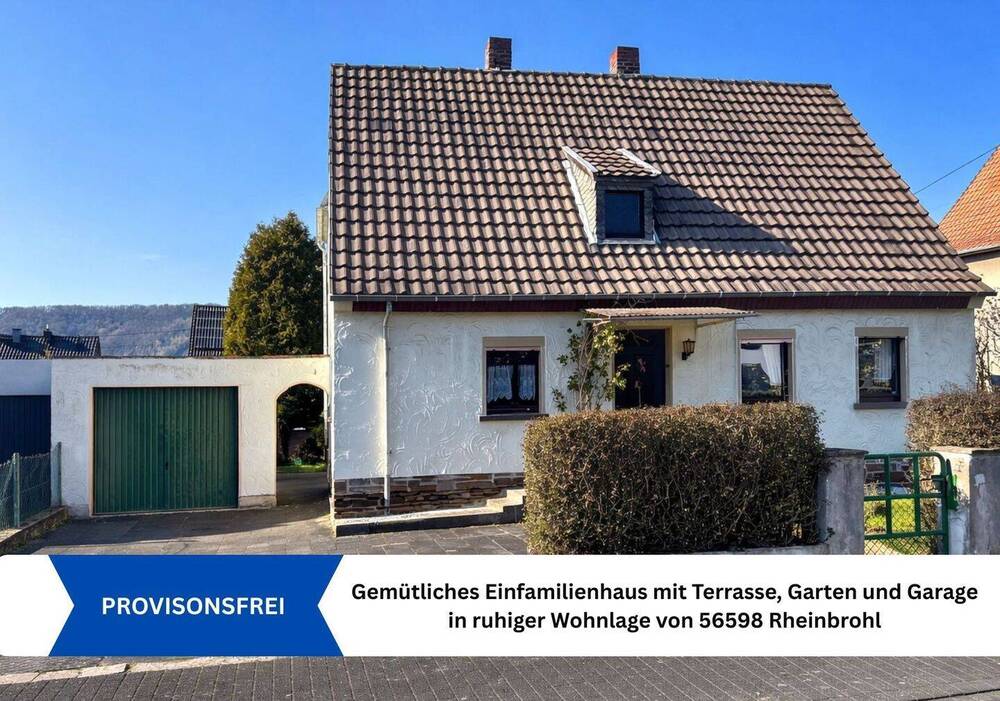 Thumbnail-Gemütliches Einfamilienhaus mit Terrasse, Garten und Garage in ruhiger Wohnlage von Rheinbrohl