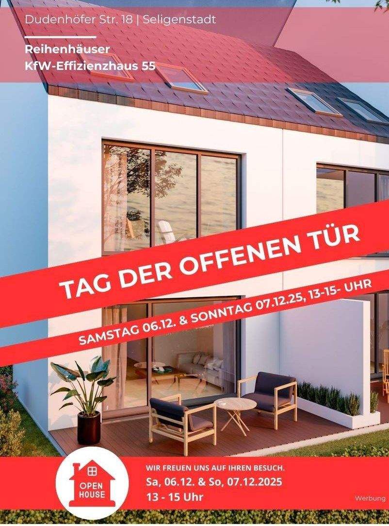 Thumbnail-Reihenmittelhaus in Bestlage von Seligenstadt – stilvoll wohnen, energieeffizient leben!