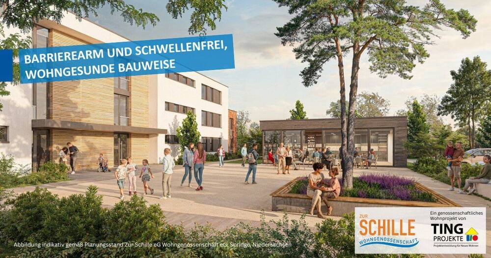 Thumbnail-Suburban, naturnah leben: 2-Zi.-Whg in Bennigsen - Private Wohngenossenschaft - (mit WBS) ZS