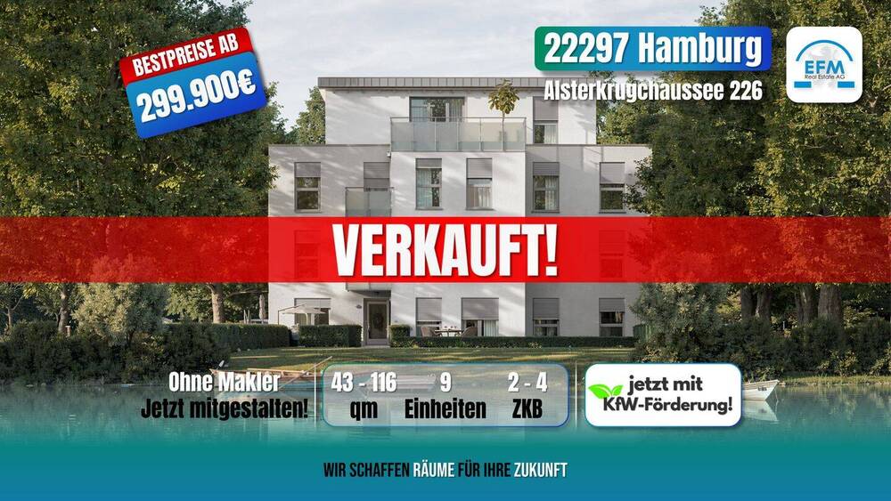 Thumbnail-++VERKAUFT++ NEUBAU 2 ZKB MIET-ENERGIESPAREND eigenen Garten, Alsterzugang & große Terrasse