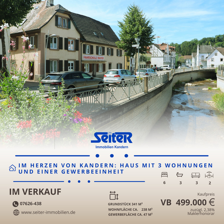 Thumbnail-Neuer Preis: Haus mitten in Kandern mit 3 tollen Wohnungen und Gewerbeeinheit