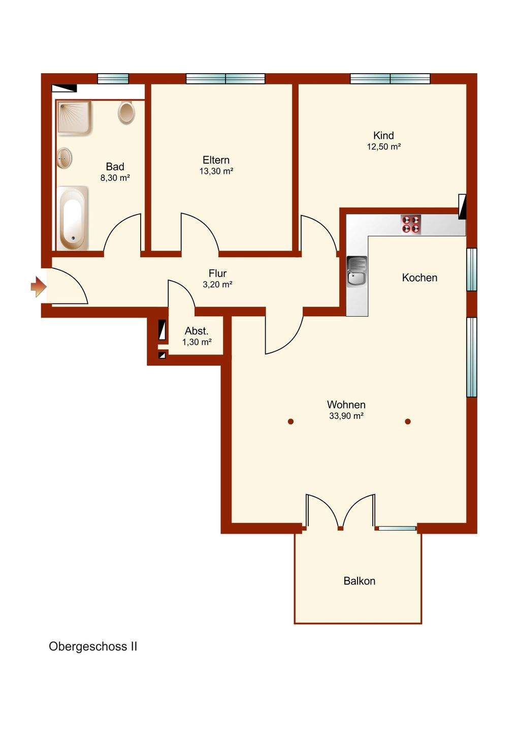 Thumbnail-In Gengenbach lässt sich gut wohnen - hochwertige 3-Zi-Wohnung zu vermieten !