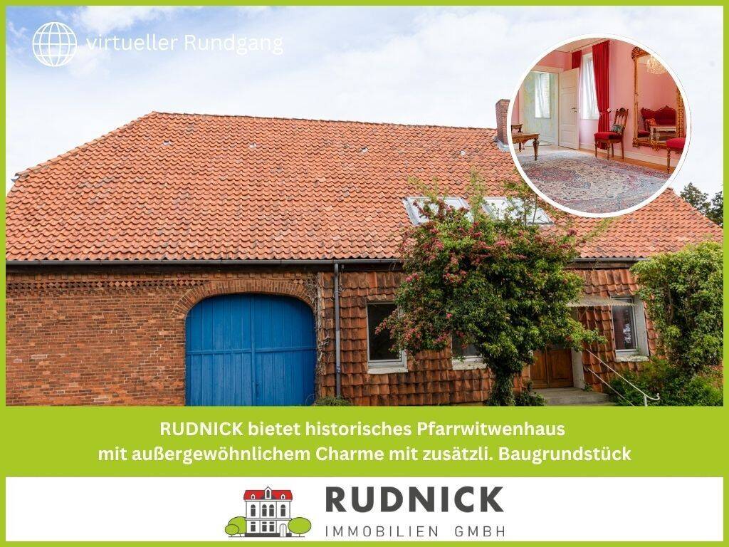 Thumbnail-RUDNICK bietet historisches Pfarrwitwenhaus mit außergewöhnlichem Charme mit zusätzli. Baugrundstück