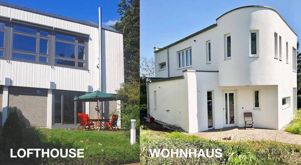 Thumbnail-* Ein Haus und ein Loft auf einem Grundstück *