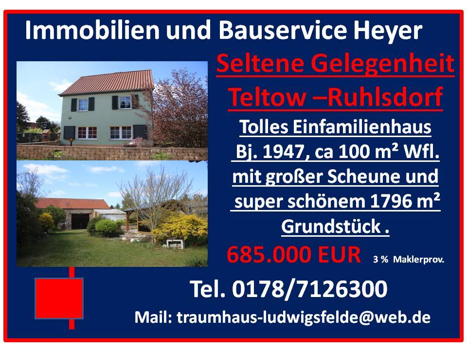Thumbnail-Traumhaftes Wohlfühlhaus in Teltow Ruhlsdorf– Großzügiges Grundstück mit Charme und Komfort