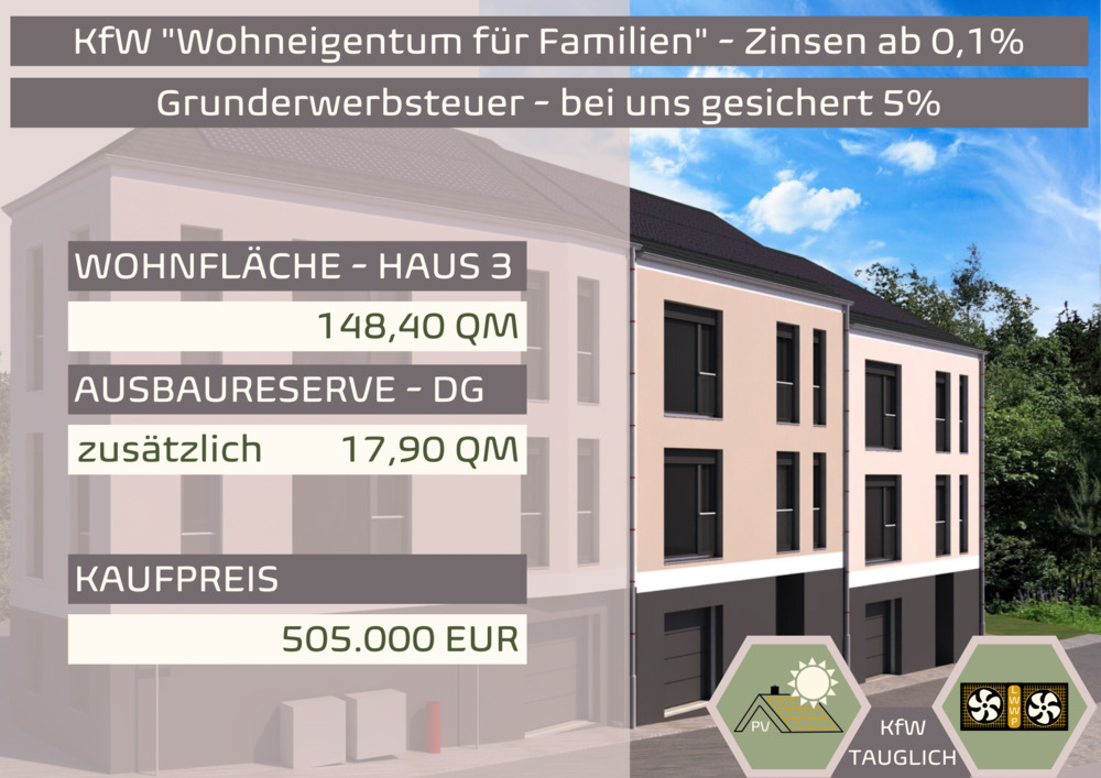Thumbnail-Reihenendhaus *Zentrum mit ca. 148 m² Wfl. +ca. 18 m² Reserve