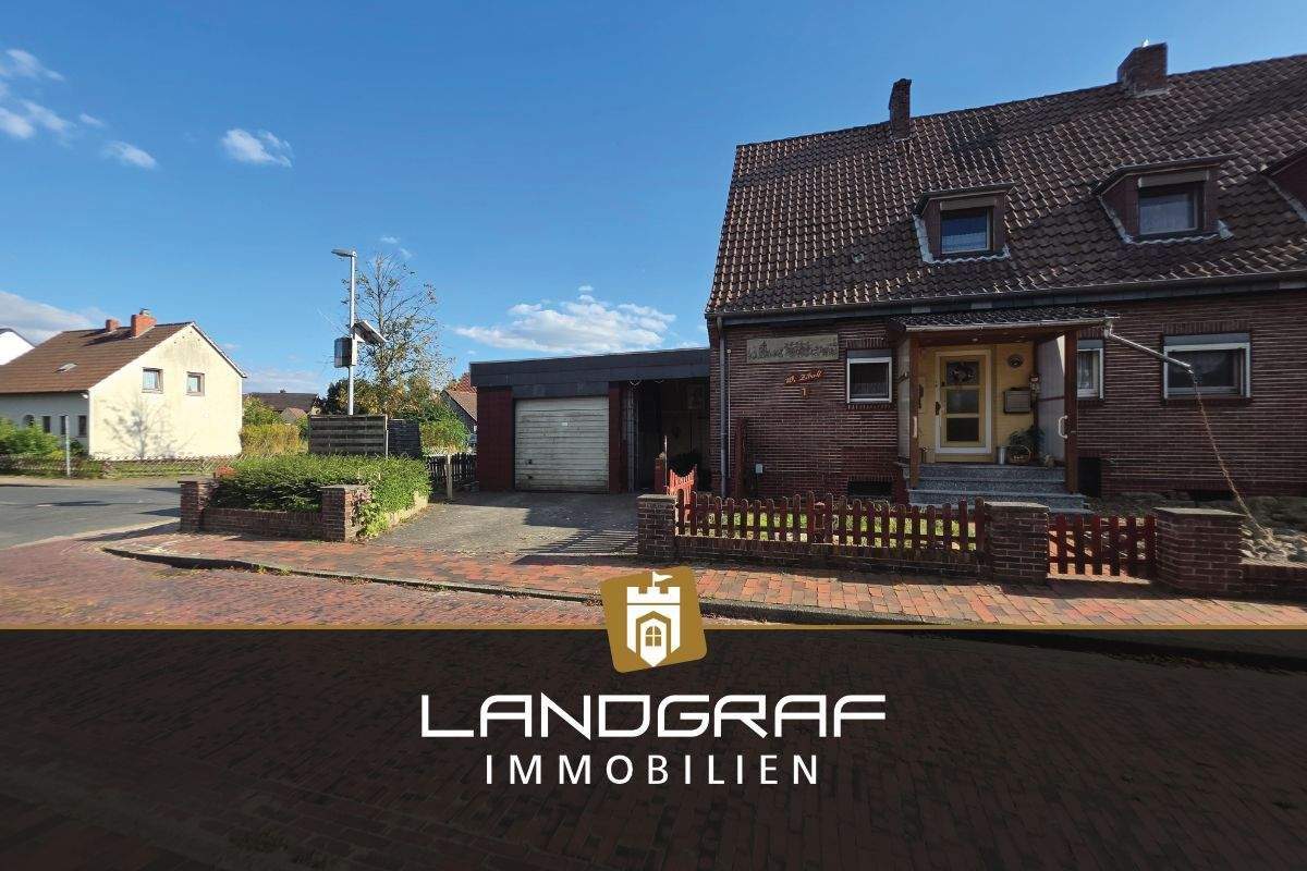 Thumbnail-Charmante Doppelhaushälfte mit Potenzial auf tollem Endgrundstück mit Keller und Carport!