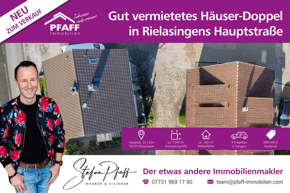 Thumbnail-Zuhause ankommen in Rielasingen in der Hauptstr.! Gut vermietetes Häuser-Doppel in zentraler Lage