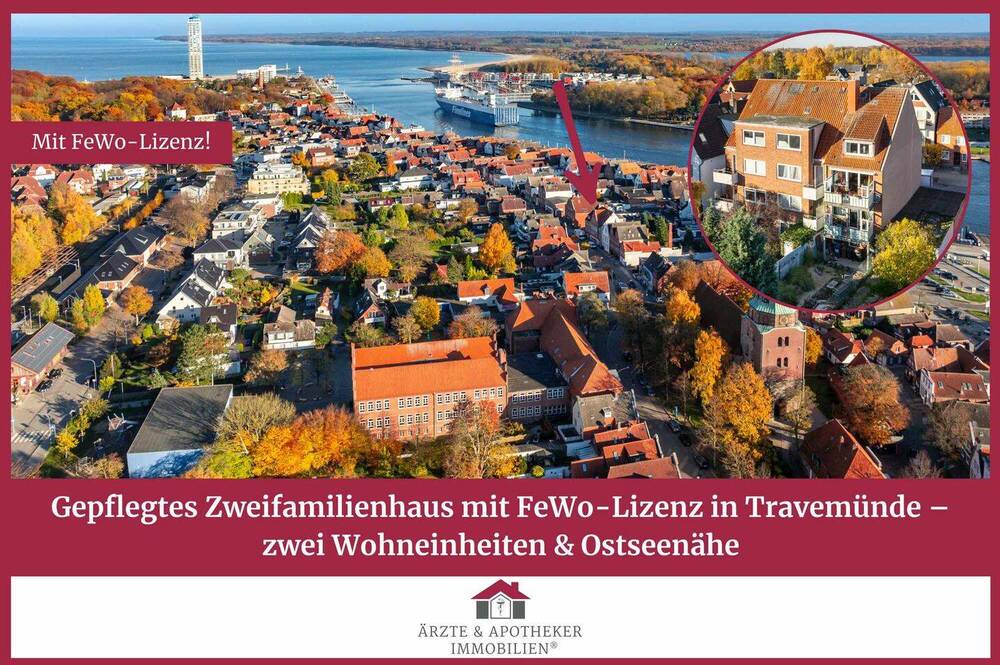 Thumbnail-Gepflegtes Zweifamilienhaus mit FeWo-Lizenz in Travemünde - zwei Wohneinheiten & Ostseenähe!