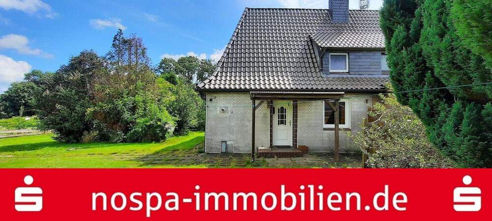 Thumbnail-Doppelhaushälfte mit Garage, Gartenlaube und großem Grundstück!