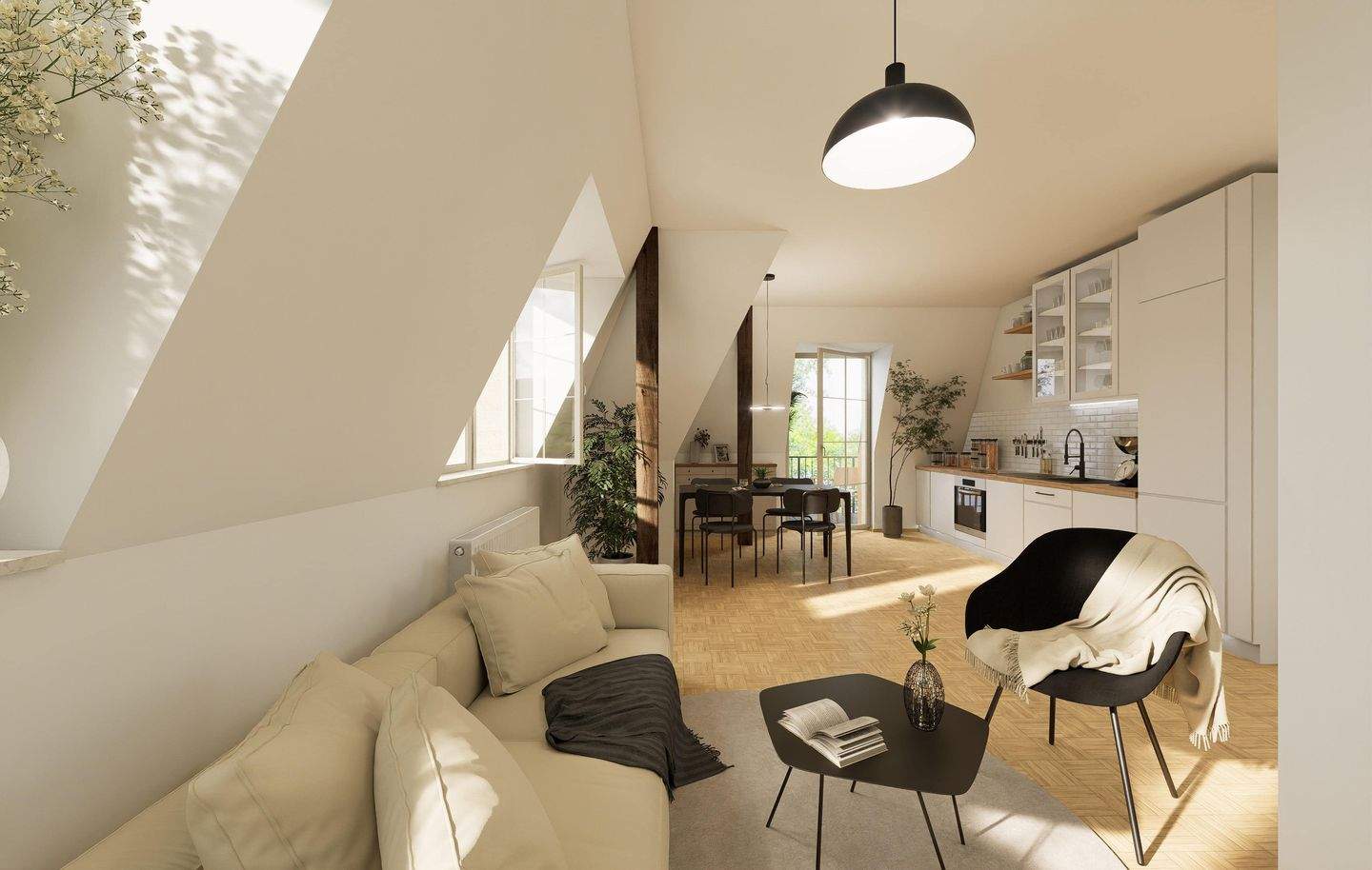 Thumbnail-seltene Gelegenheit!- ruhige 2-Zimmer Dachgeschosswohnung mit Balkon im Preußischen Viertel