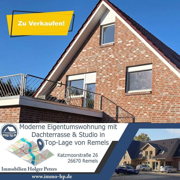 Thumbnail-Moderne Eigentumswohnung mit Dachterrasse & Studio in Top-Lage von Remels