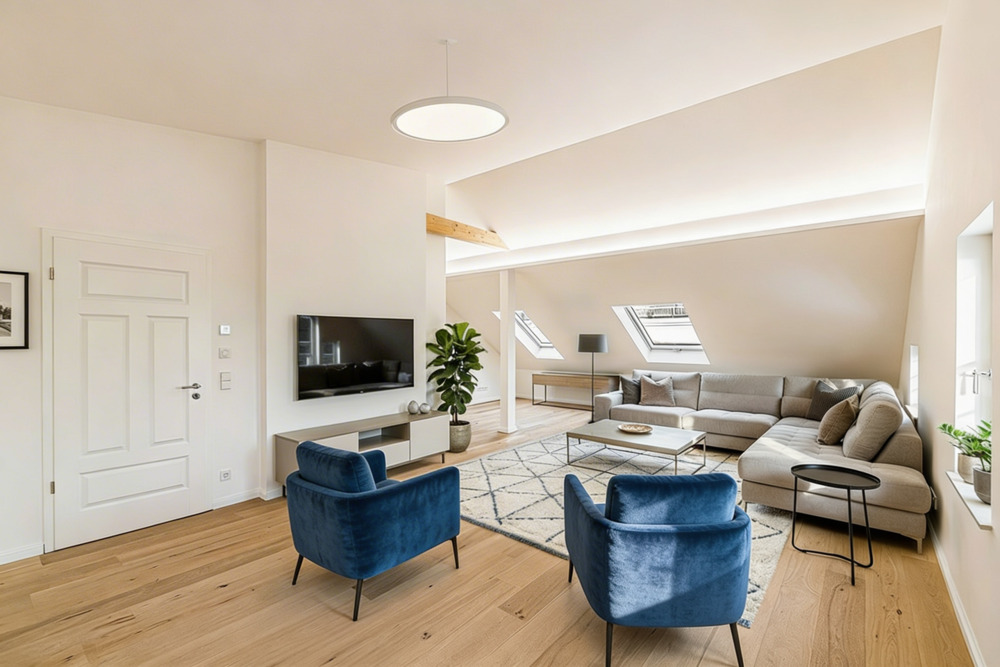 Thumbnail-Stilvolle Dachgeschosswohnung mit Loggia und zwei Tageslichtbädern