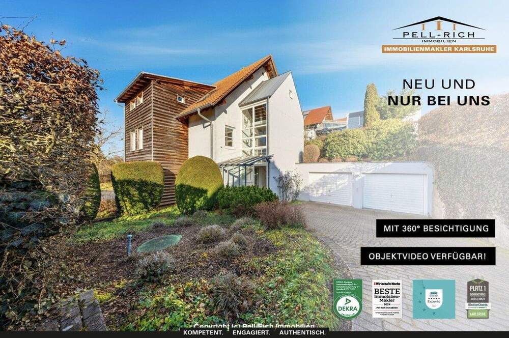 Thumbnail-WOHNEN MIT WEITBLICK: Attraktives Architektenhaus für zwei Familien in schöner Höhenlage