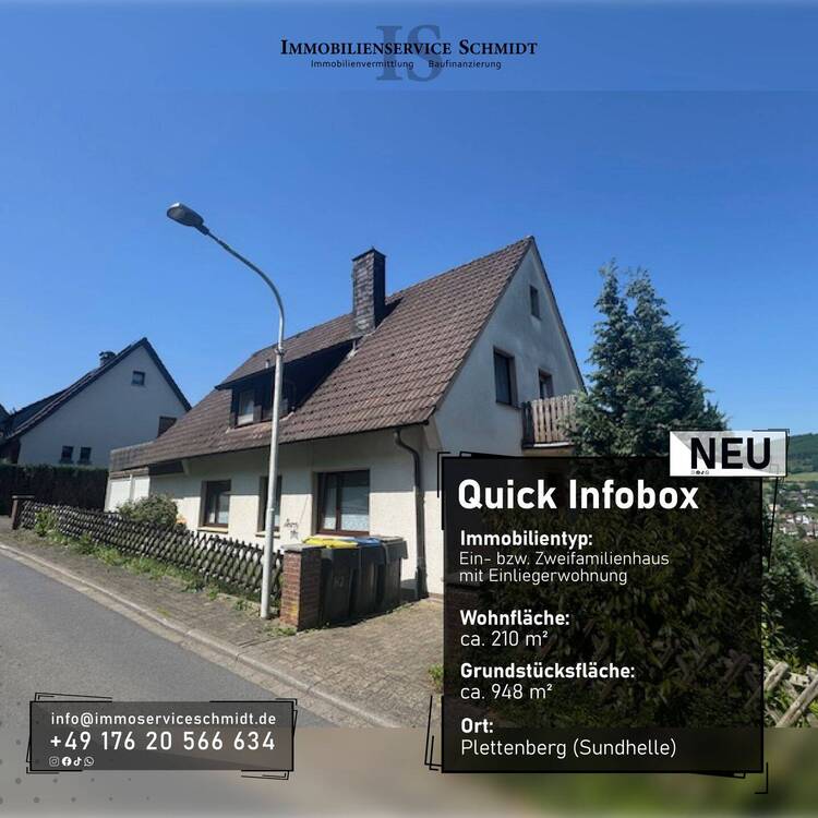 Thumbnail-Freistehendes Ein- bzw. Zweifamilienhaus mit Einliegerwohnung auf einem großzügigen Grundstück mit traumhaftem Blick in begehrter und kinderfreundlic