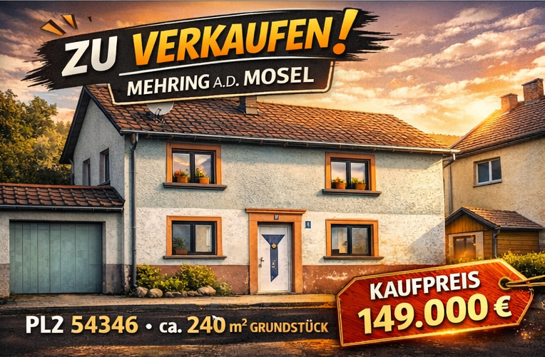 Thumbnail-Mehring a.d. Mosel - Handwerker aufgepasst - zentral gelegenes DoppelhausReiheneckhaus mit Ausbaupotential