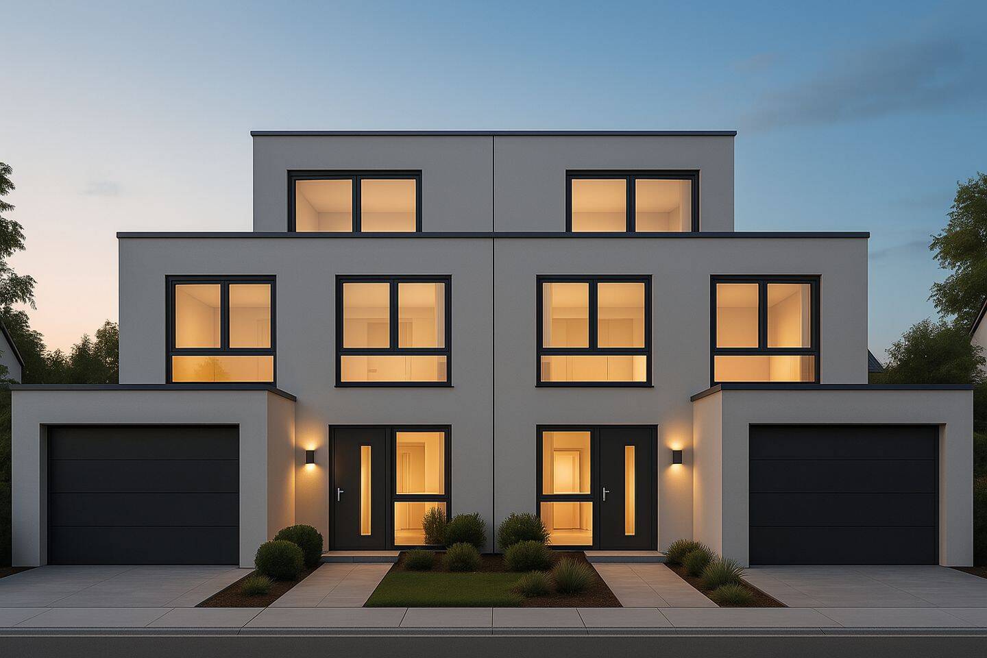 Thumbnail-Baugrundstück für eine Doppelhaushälfte in ruhiger Lage mit Südgarten