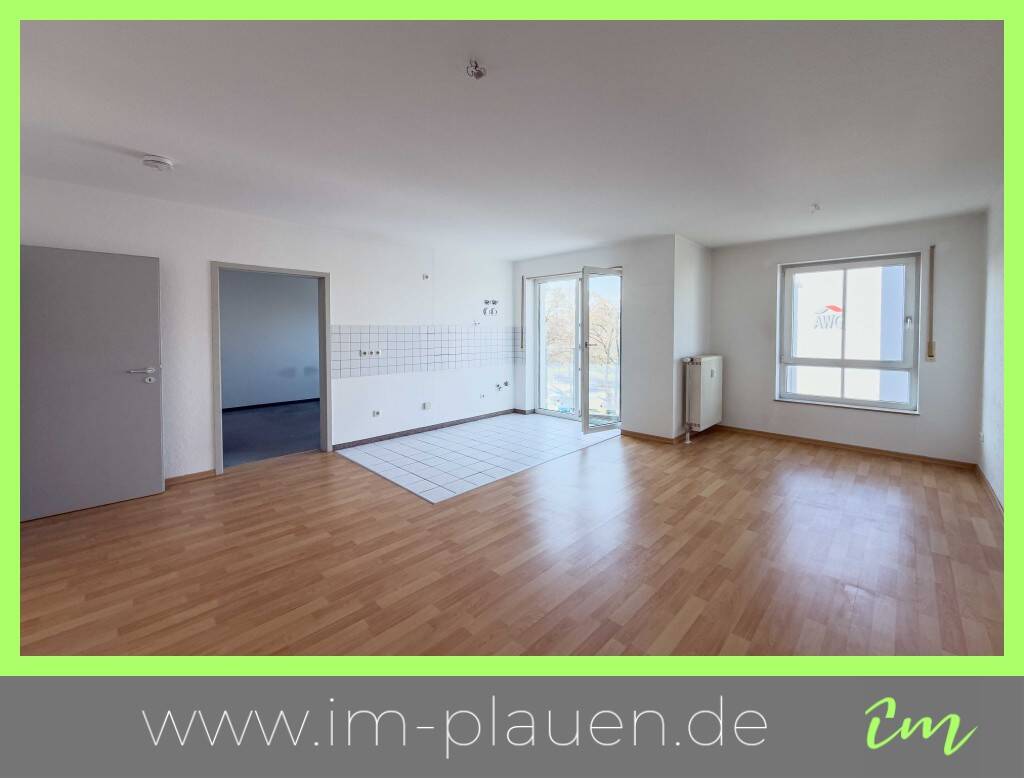 Thumbnail-Balkon - Aufzug - offene Küche - Laminat | 2-Zimmer-Wohnung Plauen Seehaus