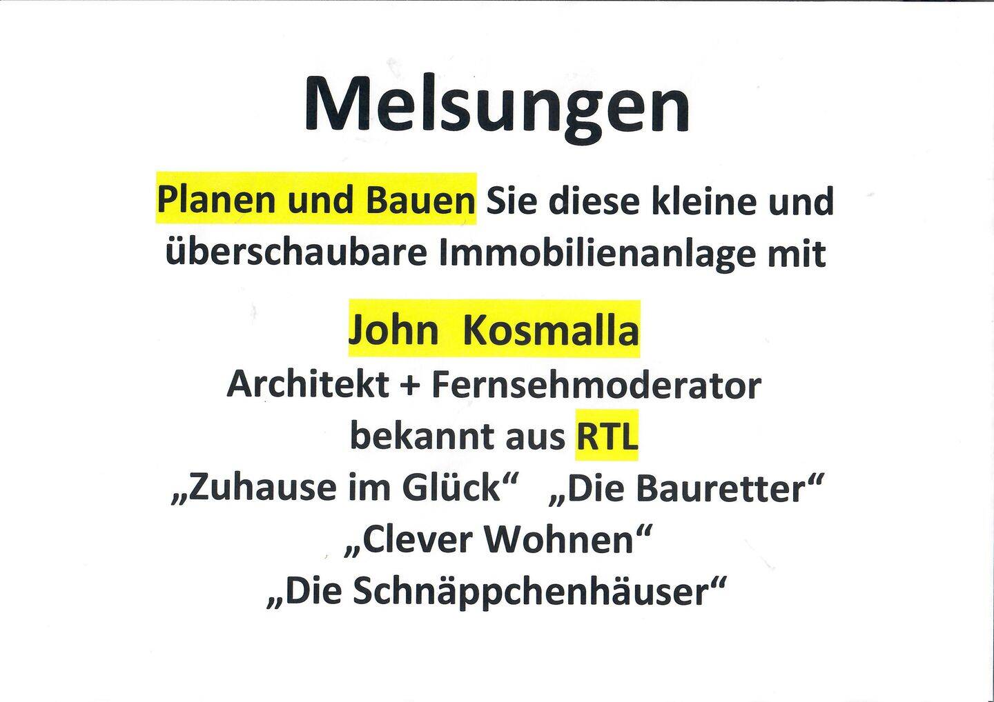 Thumbnail-Planen Sie mit John Kosmalla ( RTL )