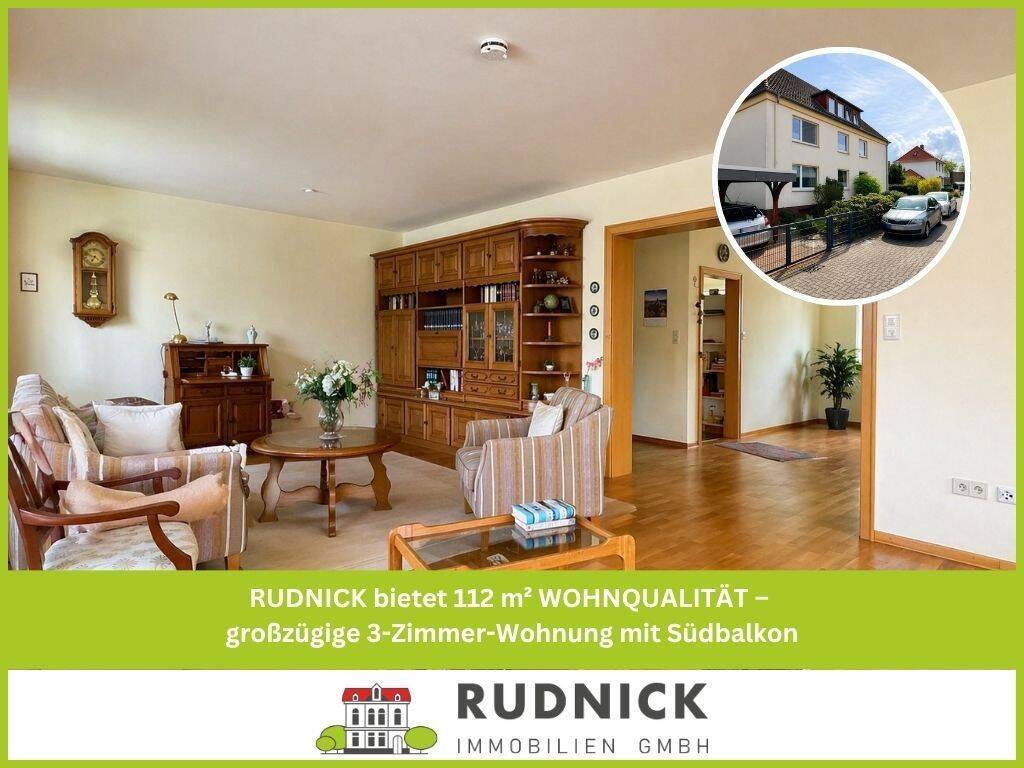 Thumbnail-RUDNICK bietet 112 m² WOHNQUALITÄT - großzügige 3-Zimmer-Wohnung mit Südbalkon