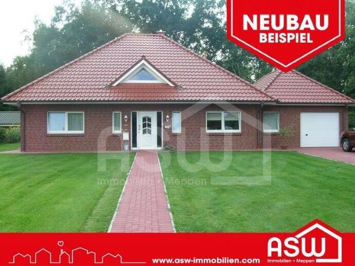 Thumbnail-Musterhaus! Ländlich gelegener Neubau - Traum - Bungalow mit Spitzdachgarage