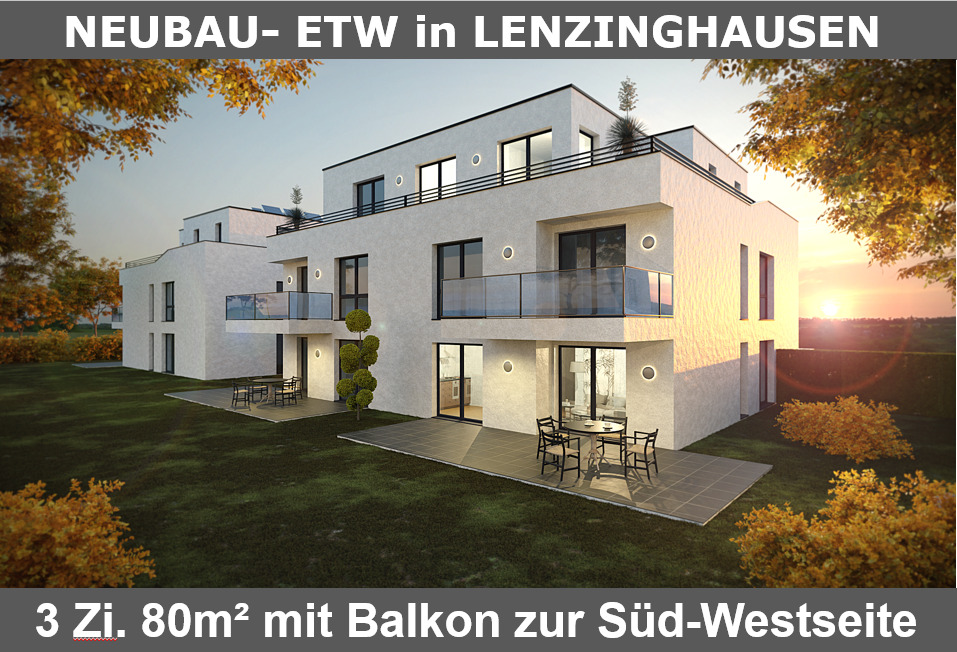 Thumbnail-EH40 NEUBAU in Lenzinghausen. 3 Zi. mit Süd-Westbalkon. KfW- Förderung möglich.