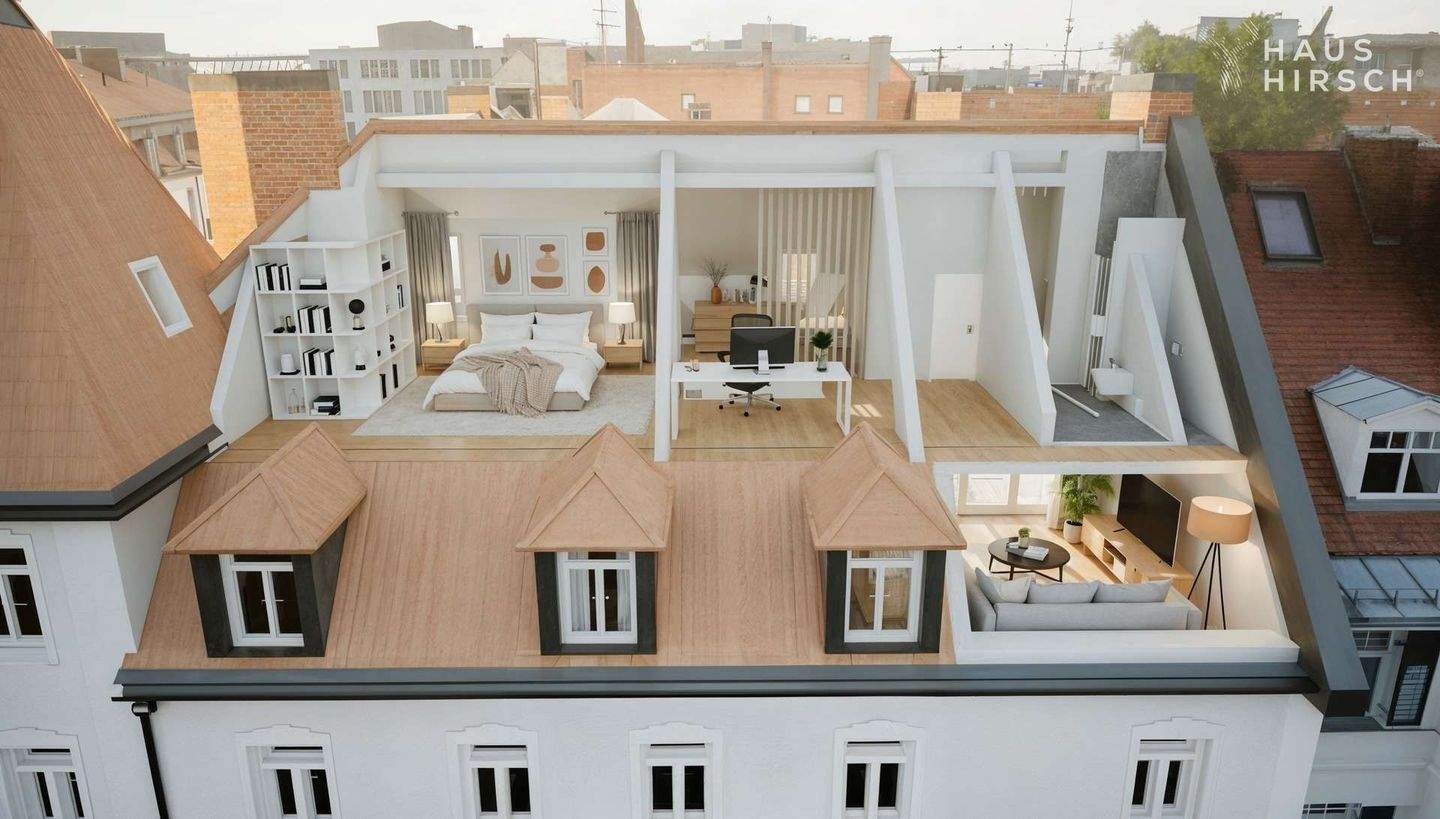 Thumbnail-ROOFTOP LUXUSLOFT MIT SÜDTERRASSE | Architektur, Licht & Raumgefühl auf zwei Ebenen im Denkmal