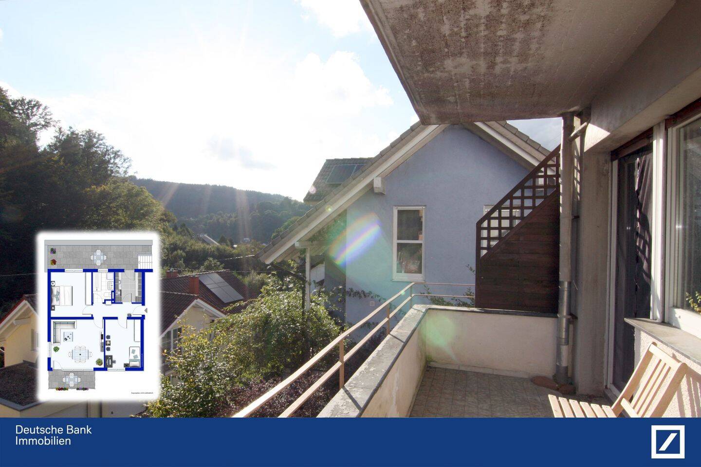 Thumbnail-Bezugsfrei, helle 3-Zimmer-Wohnung in grüner Lage von Schönau im OdW.